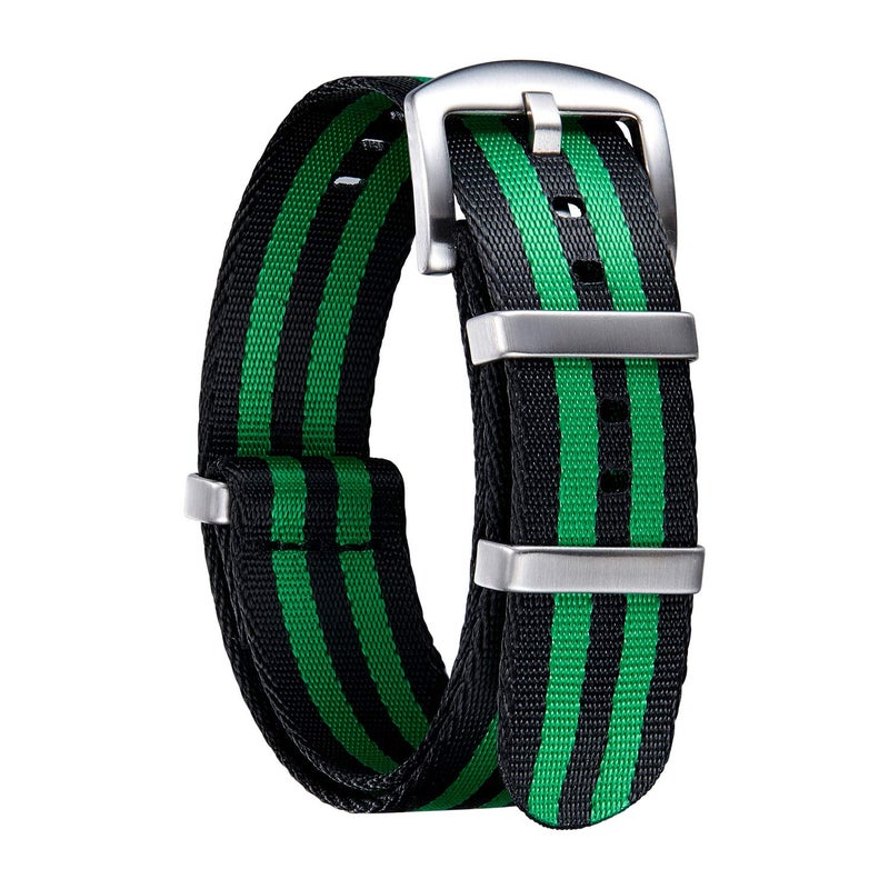 BINLUN Nylon Watch Band Thick G10 Premium Ballistic Nylon Multicolor Replacement Watch Straps with Silver/Black Stainless Steel Buckle for Men Women 18mm 20mm 22mm 24mm - Image 1